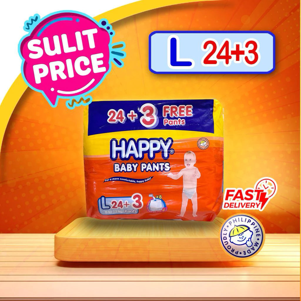Happy Baby Pants Diapers 24s (+3 free)