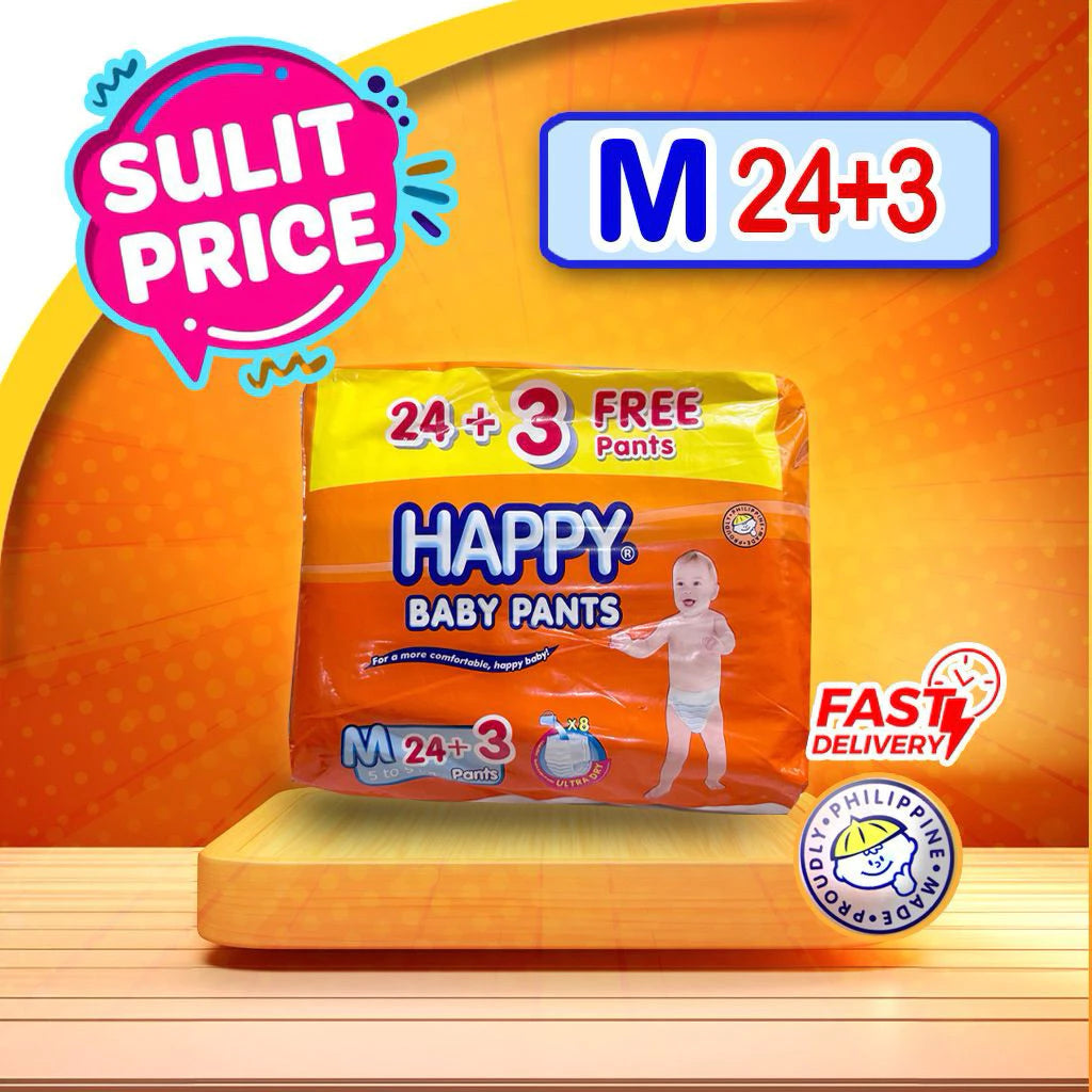 Happy Baby Pants Diapers 24s (+3 free)