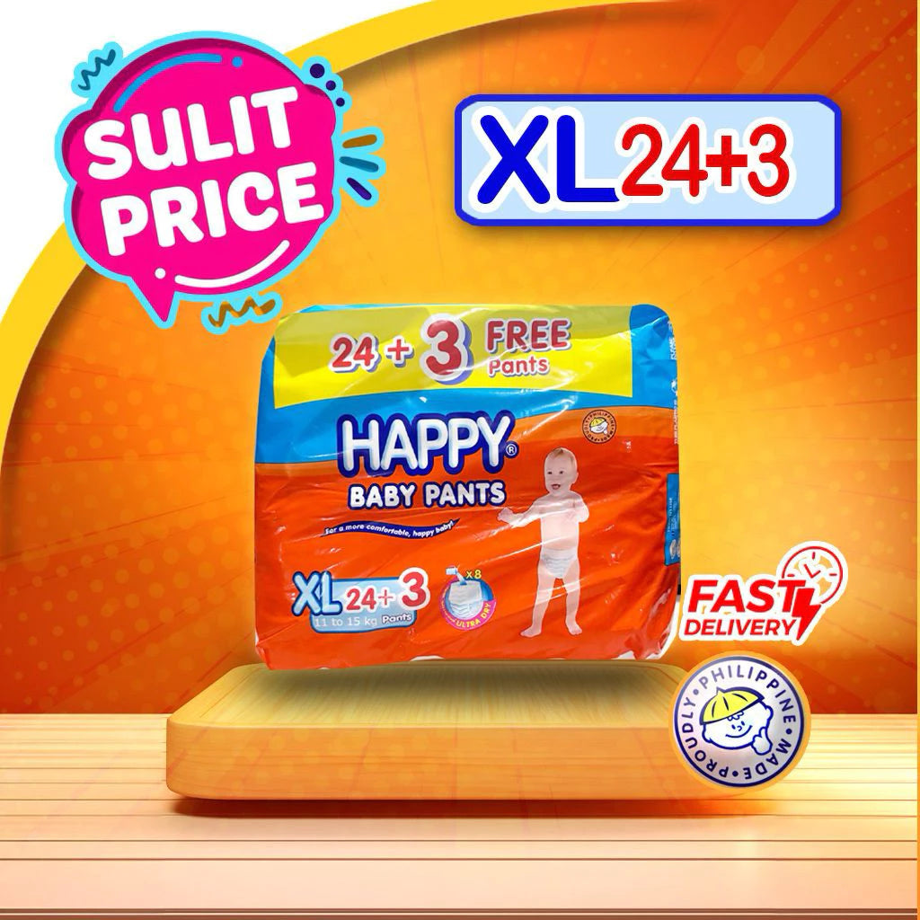 Happy Baby Pants Diapers 24s (+3 free)