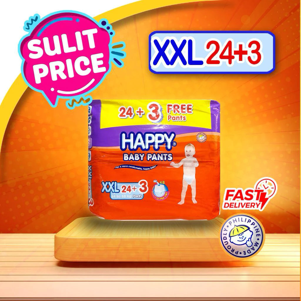 Happy Baby Pants Diapers 24s (+3 free)