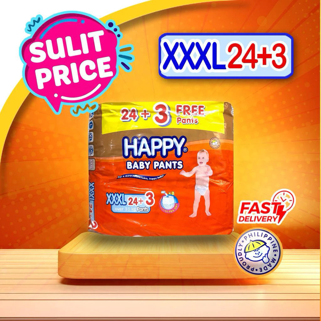 Happy Baby Pants Diapers 24s (+3 free)