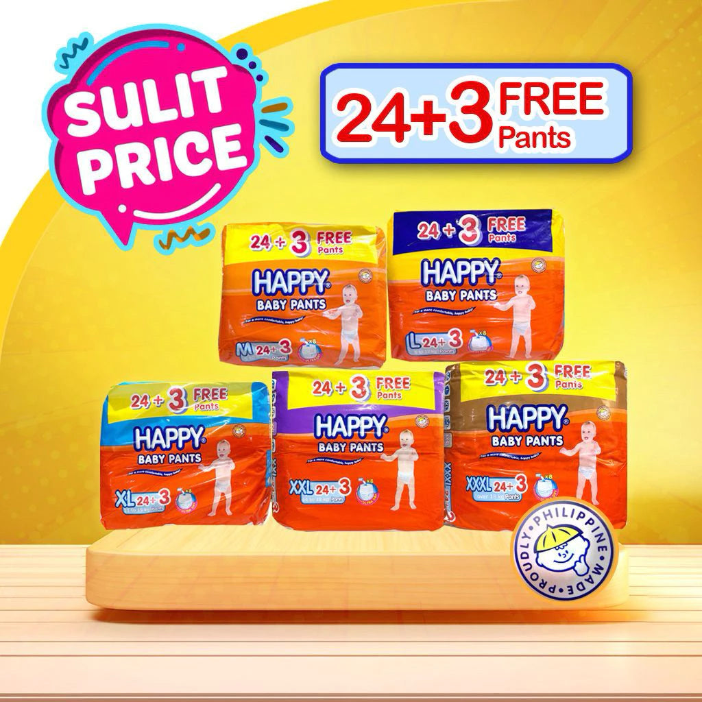 Happy Baby Pants Diapers 24s (+3 free)